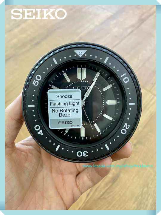 NEW & ORIGINAL SEIKO Quiet Sweep Beep Alarm Diver Clock with flashing
