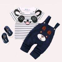 2PCS New born Kids Baby Boy Girls T-shirt Tops + Pants Overalls Outfits Clothing 0-24months.