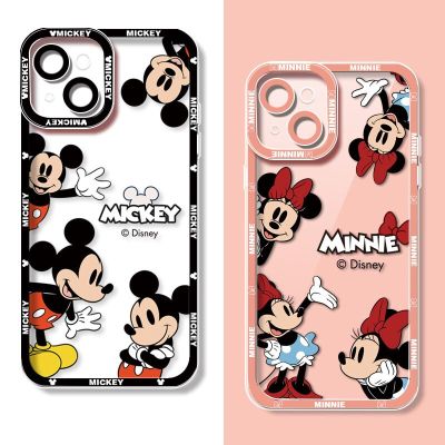 23New Disney Mickey Minnie Mouse Clear Phone Case For Iphone 14 13 12 11 Pro Max Mini XR XS X 8 7 6 6S Plus SE 2020 Soft Silicone Capa