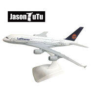 JASON TUTU 20ซม. Lufthansa Airbus A380เครื่องบินรุ่นเครื่องบินรุ่นเครื่องบิน Diecast โลหะ1300 Scale เครื่องบินโรงงาน Dropshipping