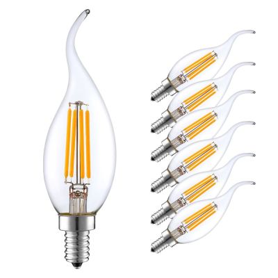 【CW】 6pcs/lot E14 Candle Bulb Edison Filament Lamp Warm/Cold 2W/4W/6W C35 Chandelier