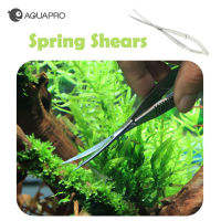 สแตนเลสโค้งตรงฤดูใบไม้ผลิกรรไกรกรรไกรพิพิธภัณฑ์สัตว์น้ำ Aquascaping พืชทำความสะอาดเครื่องมือตู้ปลาอุปกรณ์ภูมิทัศน์