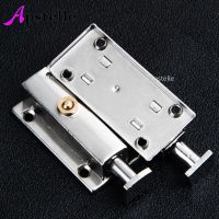 2/3/4/5inch Automatic Zinc Alloy Door Latch Barrel Bolt Hasp Stapler Gate Lock Safety Easy To Install for Bathroom Washroom Door Hardware Locks Metal