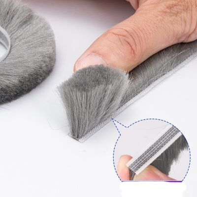 【LZ】♠  3/5 meters Brush Strip Self Adhesive Door Window Sealing Strip Home Door Window Sound Insulation Wind-proof brush Strip Gasket