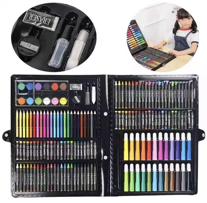 Candy Online 168 Pcs Super Mega Art Set Coloring Set For Kids Deluxe  Colored Pencil Kit for Artists