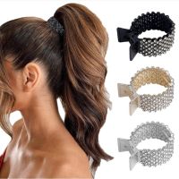 xfcbfNew Pearl Rhinestone Hair Claws Clips for High Ponytail Fixed Hairpin Claw Clip Advanced Sense Hair accessories Headwear