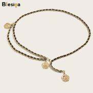 Blesiya Dây Xích Thắt Lưng Cho Nữ Dây Xích Đeo Bụng Cơ Thể Dây Da Dây Xích