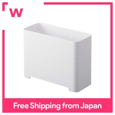 Yamazaki ถังขยะในห้องน้ำสีขาวประมาณหอคอย W20 X D8.7 X H15ซม. พร้อมรูระบายน้ำกล่องฝุ่น5538