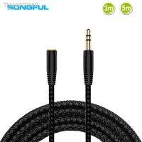 ∋◙ 3m/5m 3.5mm Jack Extension Audio Cable Male to Female Wired Headphones Headphone Extension Cable Speaker AUX Cable Cord For PC