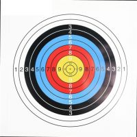 5ชิ้นขนาด40*40เซนติเมตรเป้ากระดาษลูกดอกเป้ากระดาษแหวนเต็มอุปกรณ์ยิงธนูเป้ากระดาษฝึกซ้อม