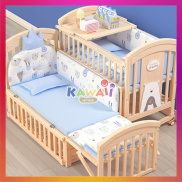 Nôi cũi cho em bé Kawaii Home, Cũi giường cho bé đa năng 6 chế độ tiện lợi