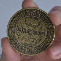 เหรียญ Carpe Diem Daily Stoic Coin Memento Mori Bronze Challenge Coin Motivation Reminder Coin