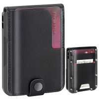 ร้อน, ร้อน★Slim Rfid Wallet for Men Genuine Leather Front Pocket Wallet Travel Metal Credit Card Holder Bifold Tactical Wallet Minimalist Wallet for men