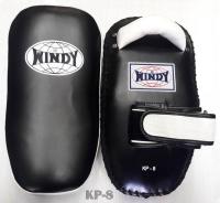 Windy Curved Kick Pads KP-8  Black White trim for Training MMA K1 เป้าเตะแบบโค้ง วินดี้ สีดำ ขอบขาว หนังแท้ สำหรับเทรนเนอร์ ในการฝึกซ้อมนักมวย