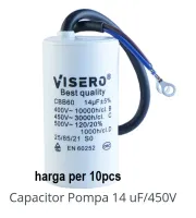 Kapasitor pompa air 14uF visero per 10pcs