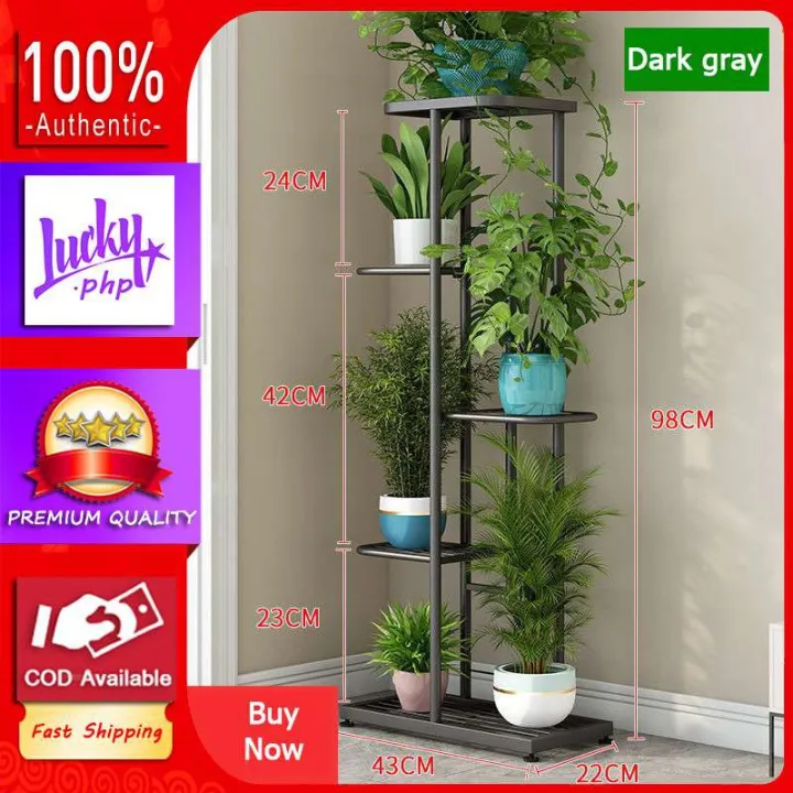 Indoor Flower Shelf Home Balcony Decoration Flower Stand Iron Plant