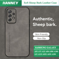 HANNEY สำหรับ Samsung Galaxy A51 A71 A22 A50 A50S A30S A31 A21S A02S A03S A20S A20 A30 A11 A70 A7 2018 เคสอัลตราสลิมโทรศัพท์หนังเปลือกนิ่มหรูหราเลนส์เต็มรูปแบบป้องกันกล้องหลังซิลิโคนกันกระแทกฝาครอบ MM-06