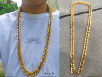 สร้อยคอทอง12มิล ยาว80เซน necklace hiphop สแตนเลสแท้ Stainless แฟชั่นชาย แฟชั่นผู้หญิง 316l allacc