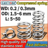 ☑❅► 10 Pcs 304 Stainless Steel Spring Wire Diameter 0.2/0.3mm Compression Pressure Helical Coil Compression Spring Length 5-50mm