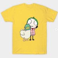 Kids T-Shirt cartoon Sarah &amp; Duck graphic Tops Boys Girls Distro Age 1 2 3 4 5 6 7 8 9 10 11 12 Years