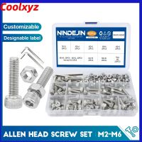 【cw】 Hexagon socket cap head screws set allen screw kit m2 m2.5 m3 m4 m5 m6 stainless steel DIN912 bolt and nut