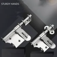 Stainless Steel Thickened Door Latch Indoor Security Door Buckle Punch Holes Surface-mounted Door Bolt Home Hardware Accessories Door Hardware Locks M