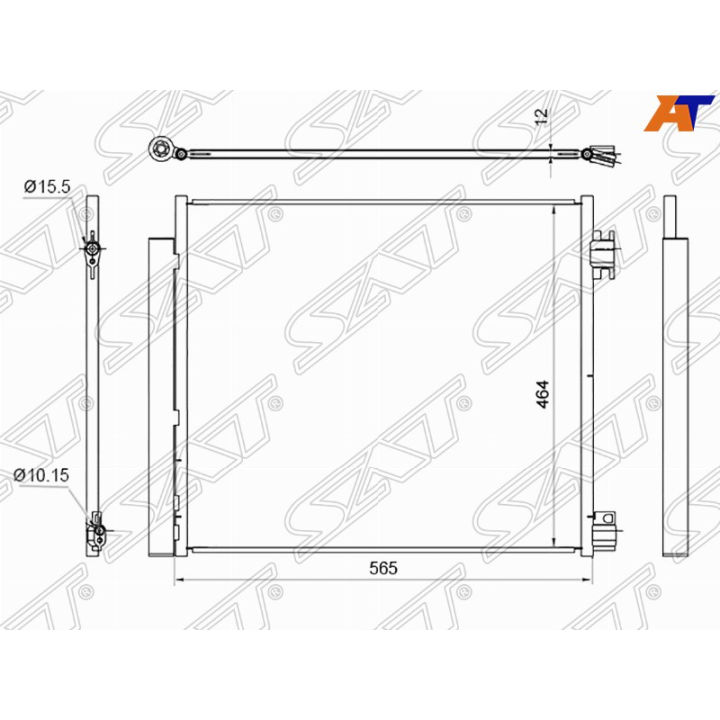 หม้อน้ำเครื่องปรับอากาศสำหรับ-nissan-x-trail-t32-2013-2016-sat-st-dt66-394-0-nissan-x-trail-หม้อน้ำเครื่องปรับอากาศอะไหล่นิสสัน