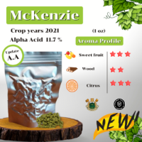 McKenzie Hops (1oz) Crop years 2021 (บรรจุด้วยระบบสูญญากาศ)