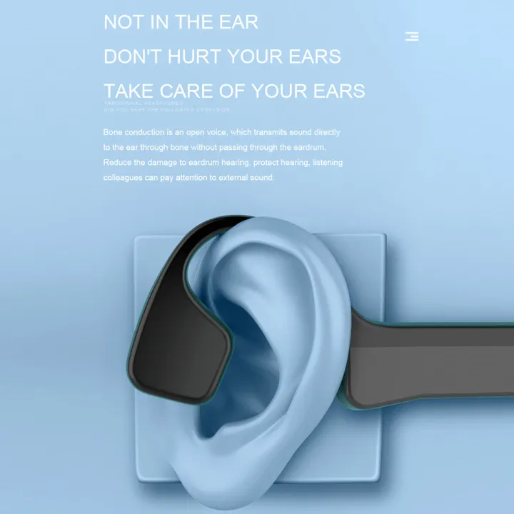 AIKSWE Bone Conduction Wireless Bluetooth Music Headphones Stereo