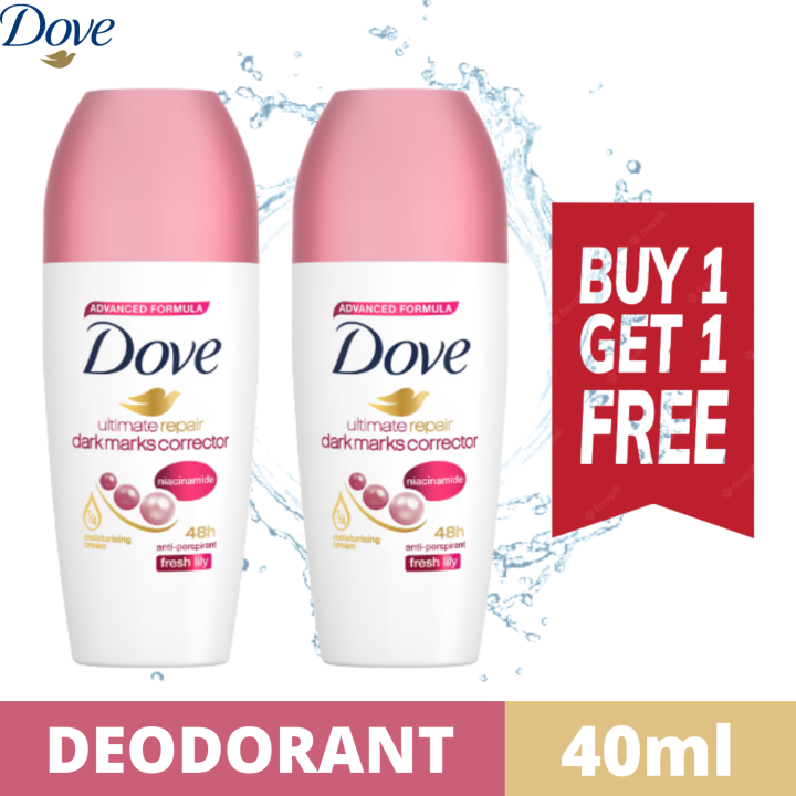 (Buy 1 Take 1) Dove 40ml Deo RollOn Ultimate Repair Darkmarks