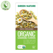 Hoa Cúc La Mã Chamomile Nguyên Bông Hữu Cơ Green Nature 100g Organic