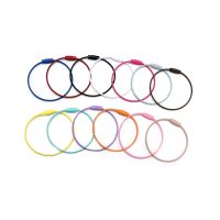 10pcs Stainless Steel Wire Keychain Cable Rope Key Holder Keyring Circle Loop Camp Luggage Tag Screw Jewelry Making Accessories