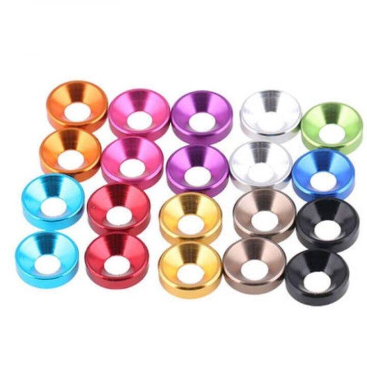 5-10pcs-m2-m2-5-m3-m4-m5-m6-m8-aluminum-colourful-anodized-countersunk-washers-gasket-with-screw