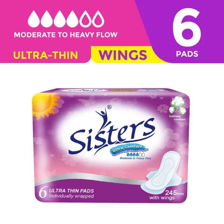 Sisters Ultra Thin Pads with wings 6's | Lazada PH