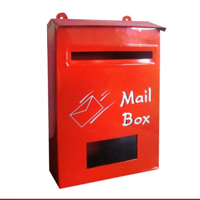 สินค้าใหม่-mail-box-ตู้จดหมายทรงสูง-สีแดง-ตู้จดหมาย-ตู้รับจดหมาย-ตู้จดหมายสวยๆ-กล่องจดหมายหน้าบ้าน