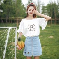 COD SDFGERTYTRRT Summer New Pure Cotton Oversized Short SleeveTT-shirt Womens200Jin Fat Sister Flab Hiding Slim Season All-Matching Loose Half-Sleeve Top