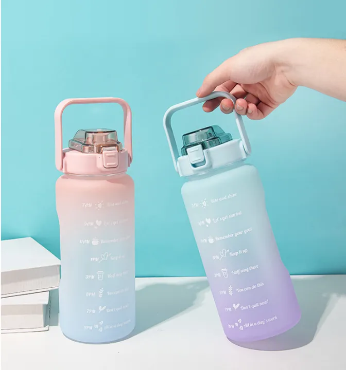 HRJ Enterprise | 2 Liters Motivational Water Bottle Pastel Color Water ...