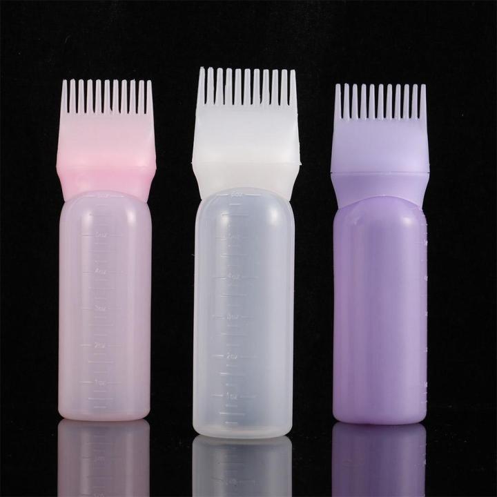 YUN07 Plastic Styling Tool Hair Colouring Dispensing Comb Empty Bottle