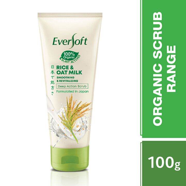 EVERSOFT Oat Milk Rice Scrub (100g) / Skin care / Face Wash / Face Care