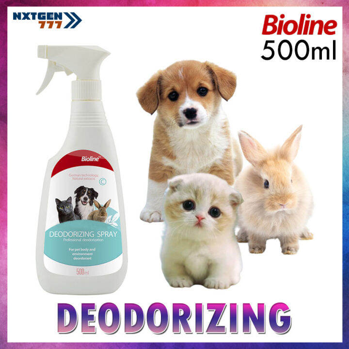 Bioline Deodorizing Spray for Pets 500ml Pet Deodorant Spray Dog Cat