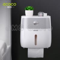 ECOCO กล่องใส่ทิชชู กันน้ำ ติดผนังไม่ต้องเจาะ E1804