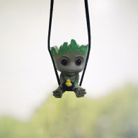 Swing อะนิเมะกระจกมองหลังรถยนต์แขวนเครื่องประดับ Tree Man Swing Duck Air Freshener น่ารักแกว่งจี้ Aromatherapy Decor-SJK STORE