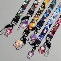 1Pcs Demon Slayer Lanyards Anime Neck Strap Phone Keys ID Card Holder Lanyard For Keys DIY Hanging Rope Lanyards