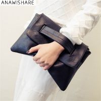 ANAARE กระเป๋าหนังผู้หญิง Daypack กระเป๋าสะพายสีดำ กระเป๋าสะพายสุภาพสตรี