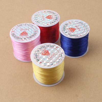 50m/Roll Strong Elastic Crystal Beading Cord 1mm for Bracelets Stretch Thread String Necklace DIY Jewelry Making Cords Line