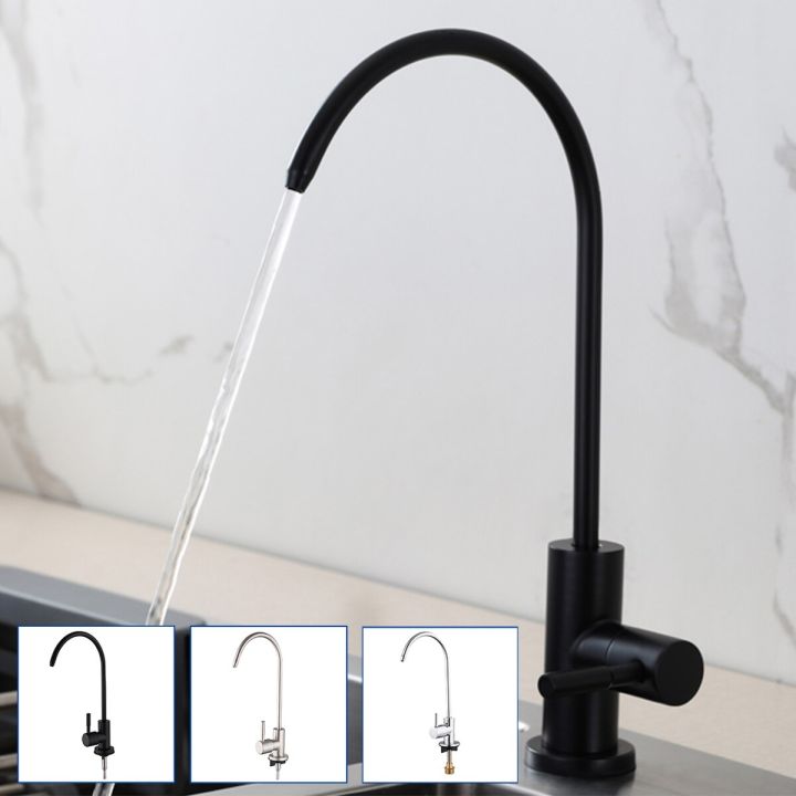 Kitchen Faucets Direct Drinking Tap Black Matte Stainless Steel Kitchen