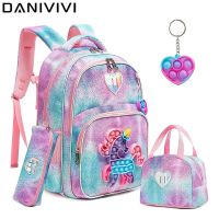 3pcs Kids Backpacks for Girls School Bag with Lunch Box School Backpack for Girls Set Cute Bookbag for Primary School 2023