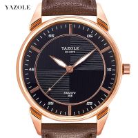 Yazole398 men watch old man straps waterproof luminous male black quartz manufacturer wholesale