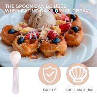 4Pcsset Coffee Spoons Ice Cream Spoon Shell Spoons Coffee Spoons Stirring Spoons Small Spoon For Store Café Home Restaurant