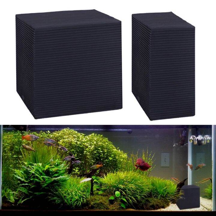 2 Sizes Eco Aquarium Water Purifier Cube Fish Tank Activated Carbon
